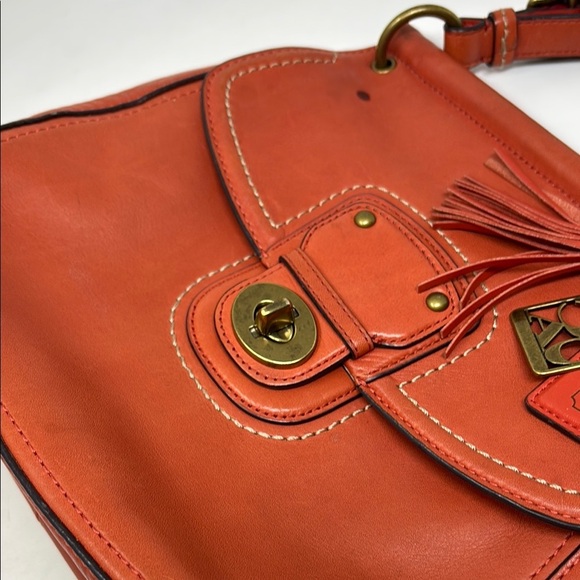 COACH Orange Leather Handbag size M - Picture 3 of 7
